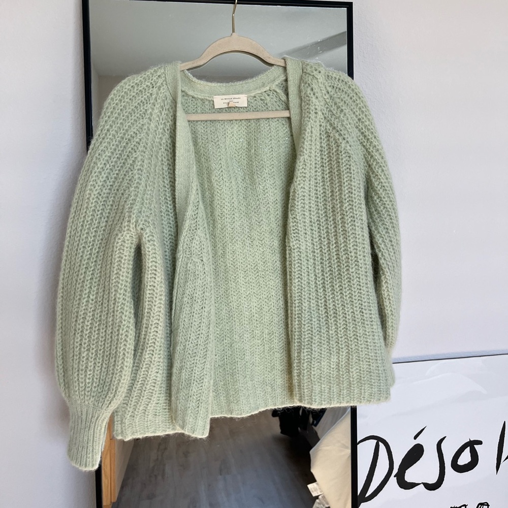 Sezane Mint Basile Cardigan - Picture 2 of 7